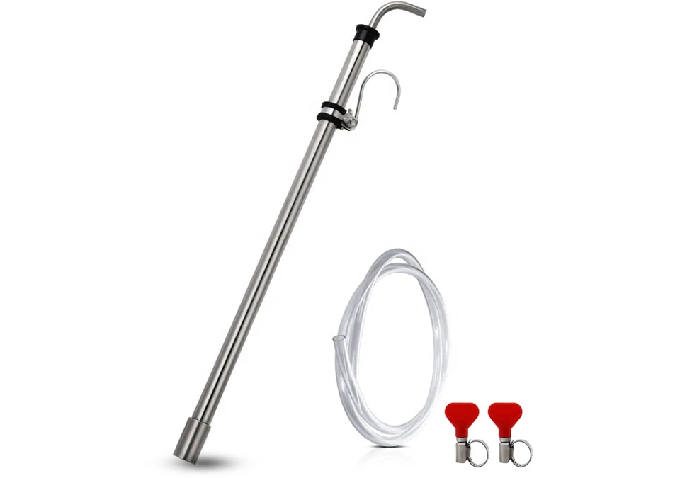 Pumphävert Rostfri 44cm med 1m slang och hållare