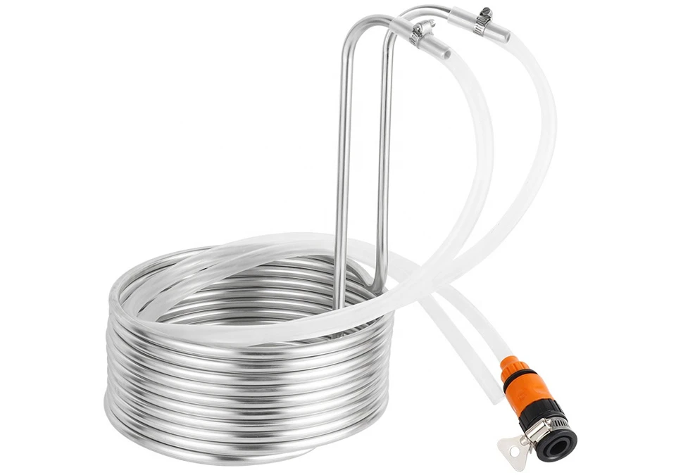 Kylspiral 8,8m med slangar och krankoppling