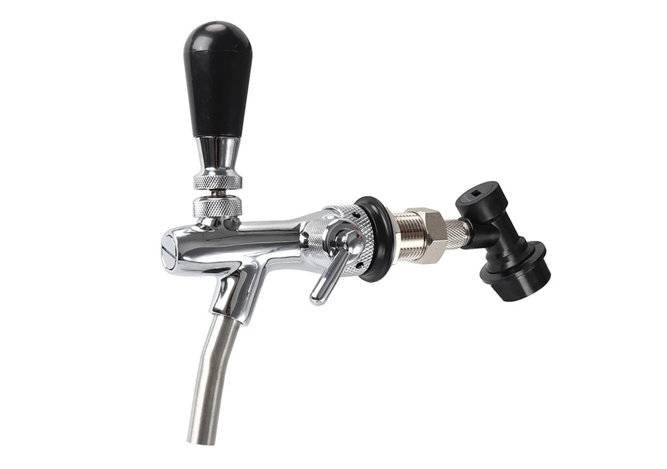 Tappkran Justerbar med Ball-lock Kulkoppling - Kort handtag
