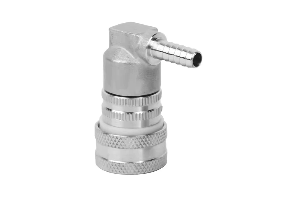 Kulkoppling Rostfri Nippel Vit/Grå för Gas