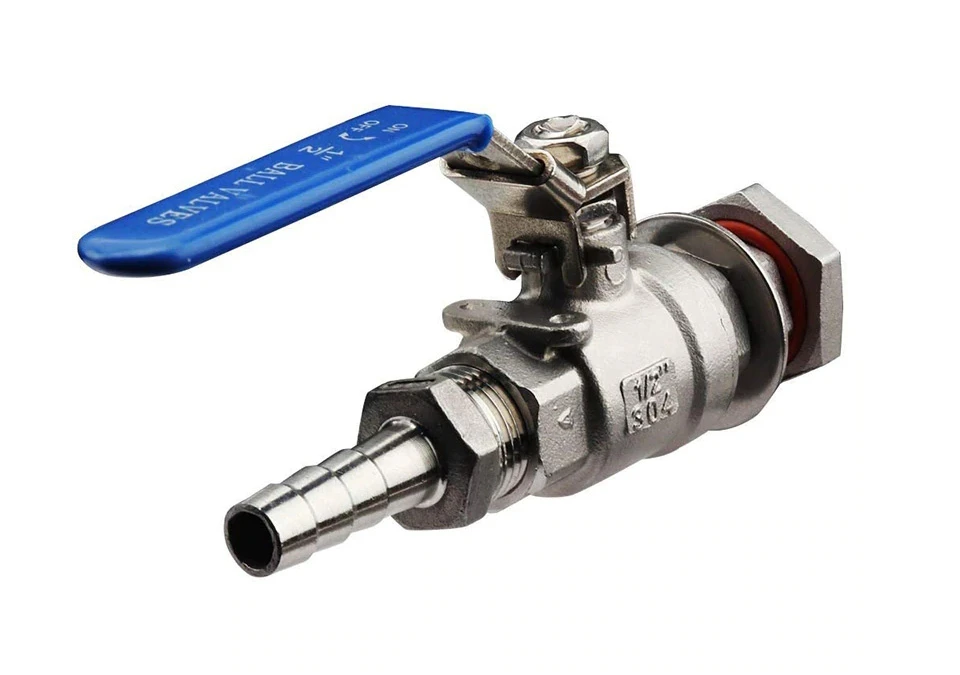 Tappkran Rostfri 1/2" - 3/8" Nippel & 1/2’’ NPT Gänga