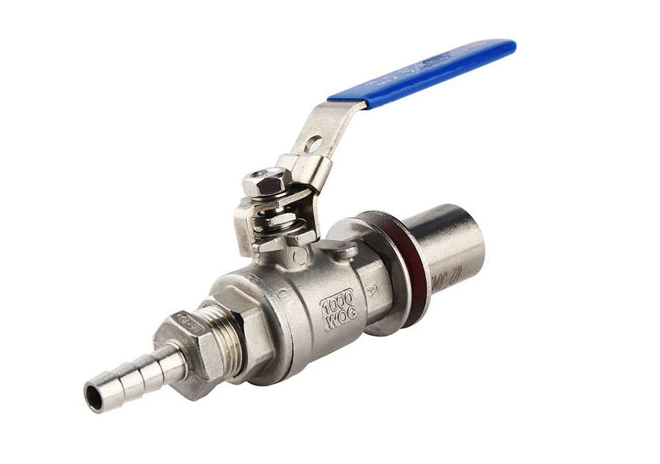 Tappkran Rostfri 1/2" med 3/8" Nippel & 1/2’’ Hona Gänga