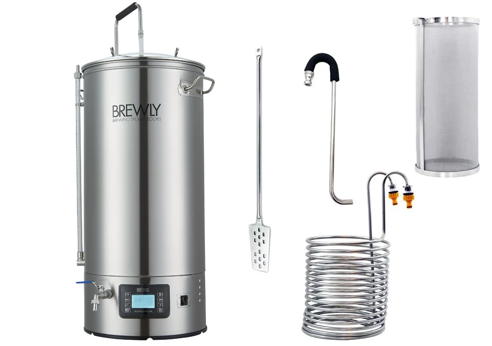 Brewly 70L Bryggverk med Chiller, Hop Spider, Mäskslev & Whirlpool