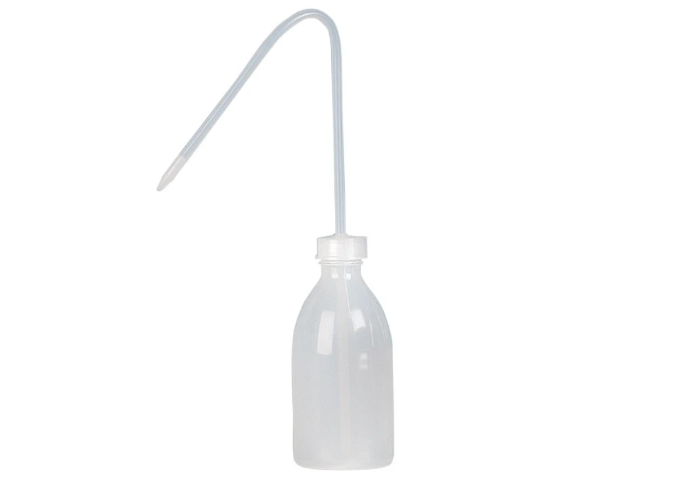 Sprutflaska med långt böjt sprutspröt 250ml
