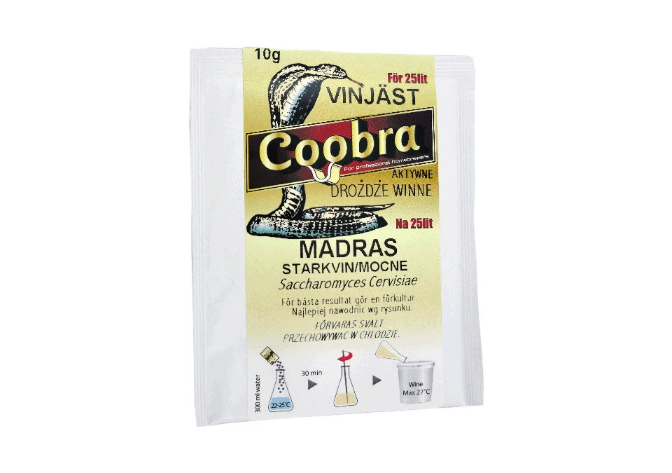 Coobra Vinjäst Madras (Madeira typ) 10g 25L