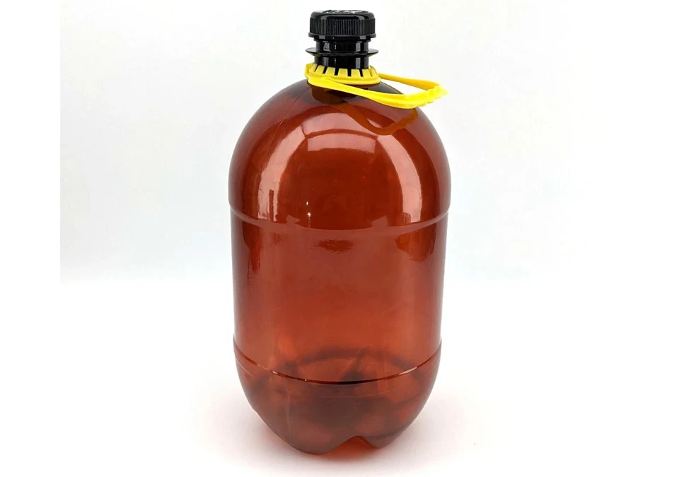 PET Keg 4L Amber Oxebar med skruvkork & handtag